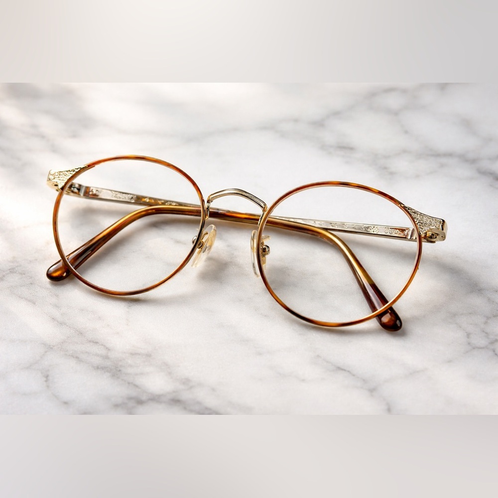 Tura Vintage Round Frames MOD 247 Gold Tortoise - Picture 7 of 11